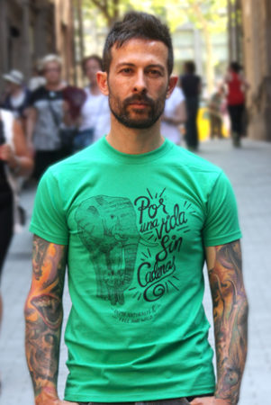 Camiseta Por Una Vida Sin Cadenas – verde